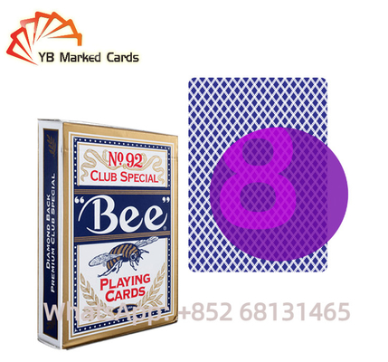 Игральные карты УЛЬТРАФИОЛЕТОВОГО покера пчелы чернил невидимые чистят бумажные маркировки щеткой камеры фильтра