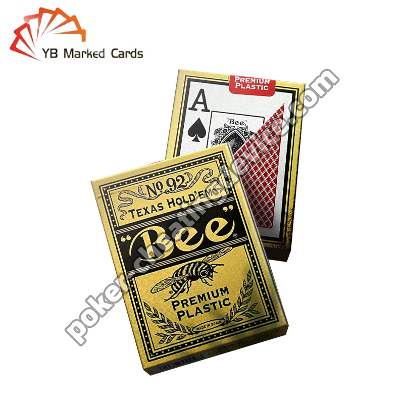 Bee Entertainment Специальный штрих-код Маркированные карты Деки Пластиковые Texas Hold'em Широкие карты