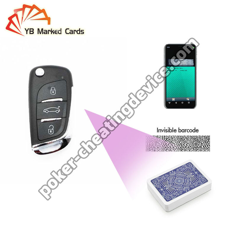 Ключи от машины скрытая сканирующая камера для анализа покера и маркированные палубы штрих-кодов