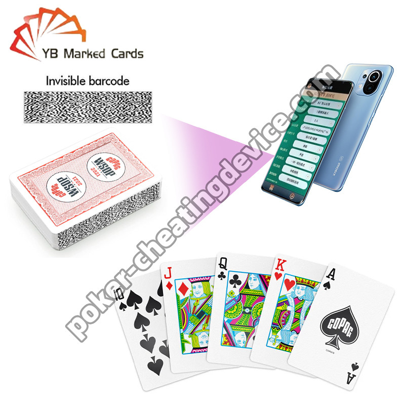 Копаг 2021 WSOP 100% Пластиковый УФ штрих-код Маркированные игровые карты Одиночная колода Красный