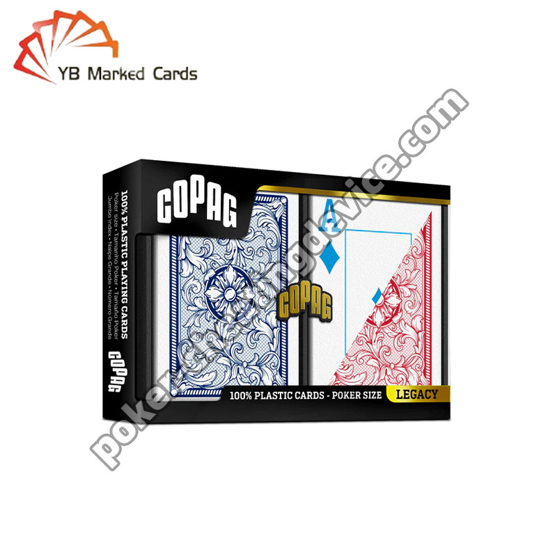 Copag Legacy 4-Color Barcode Marked Decks Jumbo Index Синий / Красный Двойная Колода