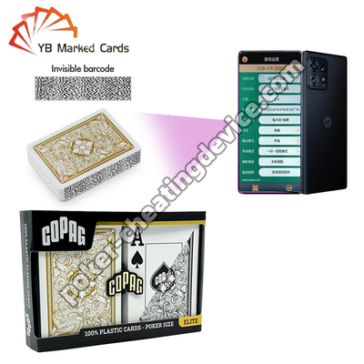 Серия Copag Legacy 100% пластиковый штрих-код с маркировкой игровых карт черный / золотой