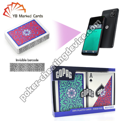 Copag Neoteric Invisible Barcoded Decks Регулярный индекс Красный / Зеленый Двойной палуба