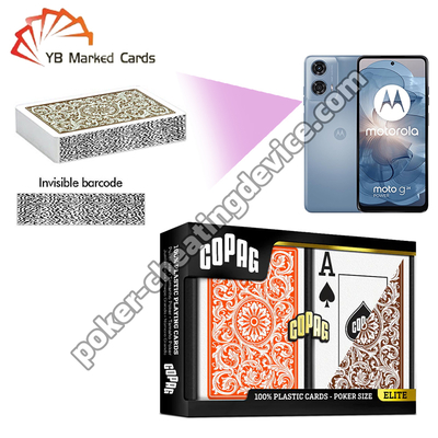 Колода карт Copag 1546 Barcode Poker Jumbo Index Оранжевый / Коричневый Двойной набор