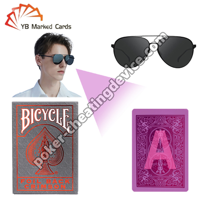 Металлизированная красная фольгированная колода карт для покера Bicycle Metalluxe с ИК-метками для мошенничества